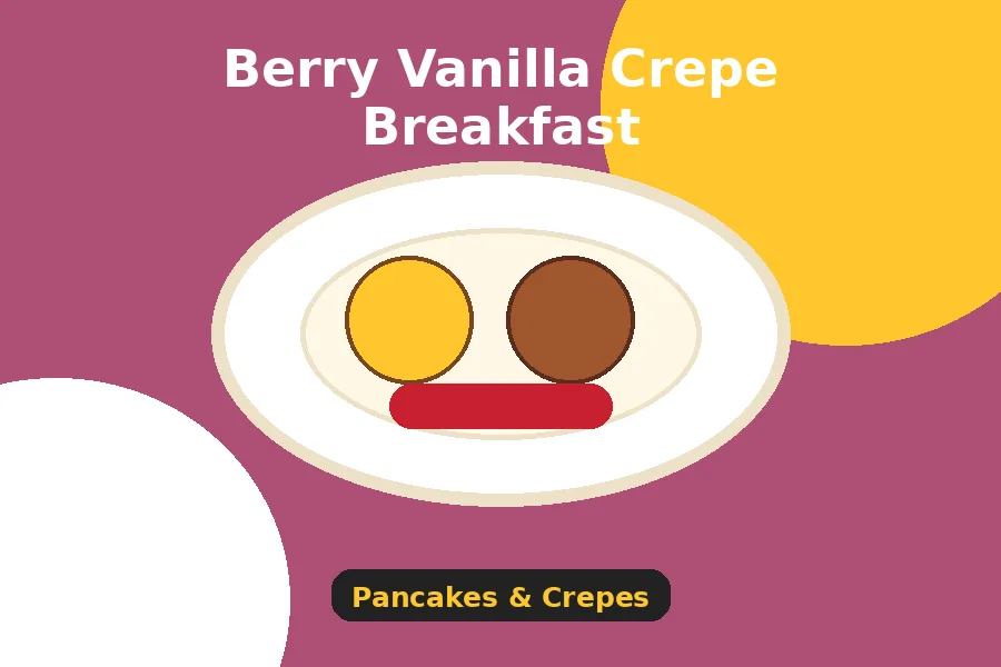 Berry Vanilla Crepe Breakfast menu guide image