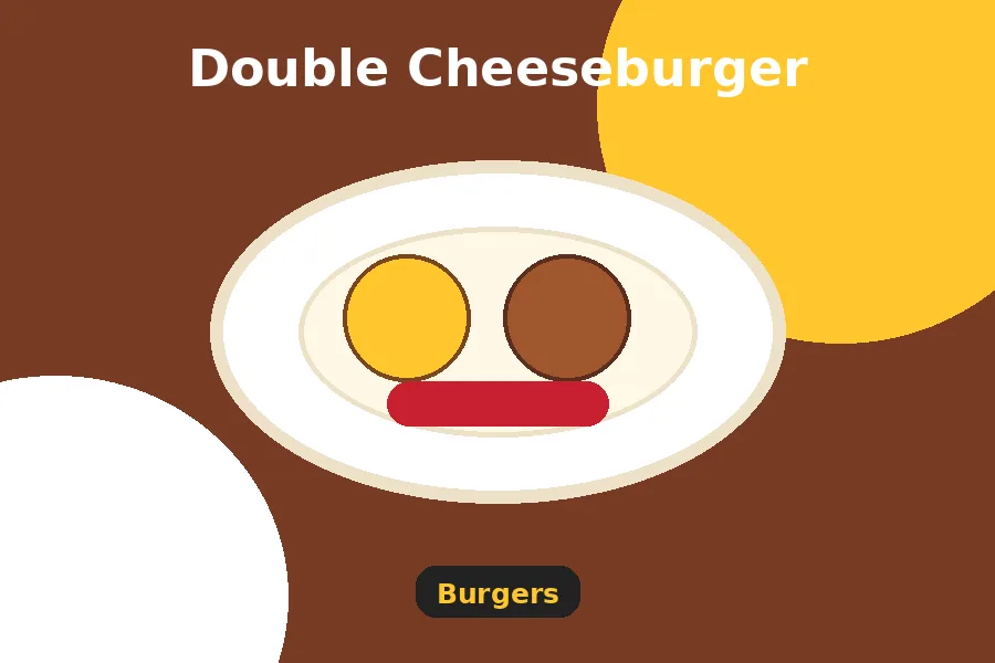Double Cheeseburger menu guide image